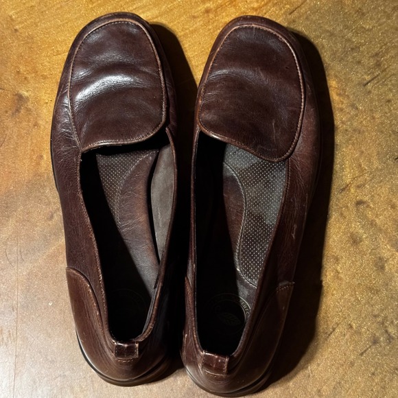 Nurture Brown Leather Slip On Comfort Loafers Shoes - Picture 1 of 6